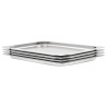 Contenitori Gastronorm 4 pz GN 1/1 20 mm in Acciaio Inox