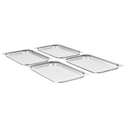 Contenitori Gastronorm 4 pz GN 1/1 20 mm in Acciaio Inox