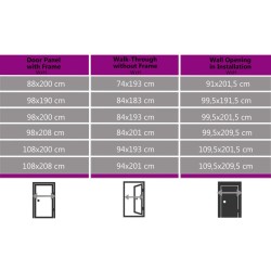 Porta Ingresso Antracite 108x208 cm in PVC