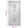 Porta Ingresso Bianca 108x208 cm in PVC