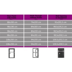 Porta Ingresso Bianca 108x208 cm in PVC