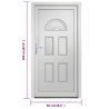 Porta Ingresso Bianca 98x208 cm in PVC