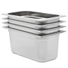 Contenitori Gastronorm 4 pz GN 1/3 150 mm in Acciaio Inox