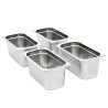 Contenitori Gastronorm 4 pz GN 1/3 150 mm in Acciaio Inox