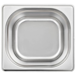 Contenitori Gastronorm 12 pz GN 1/6 100 mm in Acciaio Inox