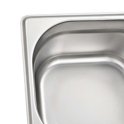 Contenitori Gastronorm 12 pz GN 1/6 100 mm in Acciaio Inox