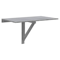 Tavolino Muro Pieghevole Grigio Sonoma 100x60x56 cm Multistrato