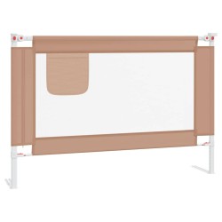 Sponda Letto di Sicurezza per Bambini Tortora 100x25 cm Tessuto