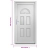 Porta Ingresso Bianca 88x190 cm in PVC