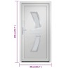 Porta Ingresso Bianca 88x200 cm in PVC