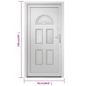 Porta Ingresso Bianca 98x198 cm in PVC