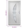 Porta Ingresso Bianca 98x208 cm in PVC