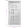 Porta Ingresso Bianca 110x210 cm in PVC