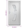 Porta Ingresso Bianca 98x208 cm in PVC