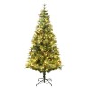 Albero di Natale con LED e Pigne Verde 195 cm in PVC e PE