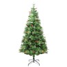 Albero di Natale con LED e Pigne Verde 195 cm in PVC e PE