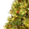 Albero di Natale con LED e Pigne Verde 195 cm in PVC e PE