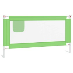 Sponda Letto di Sicurezza per Bambini Verde 160x25 cm Tessuto