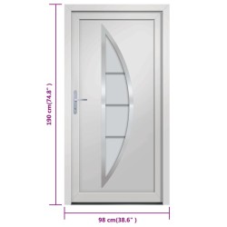 Porta Ingresso Bianca 98x190 cm in PVC