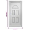 Porta Ingresso Bianca 88x208 cm in PVC