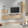   Set di Mobili Porta TV 4 pz Rovere Sonoma in Legno ingegnerizzato