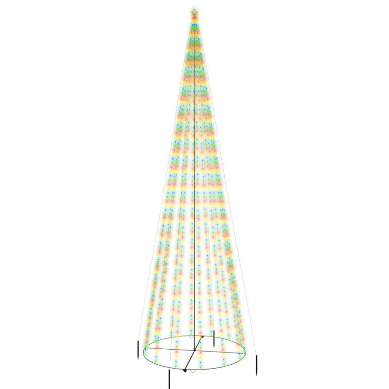   Albero di Natale a Cono Colorato 1134 LED 230x800 cm