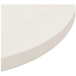   Piano Tavolo Bianco Ø50x2,5 cm in Legno Massello di Pino