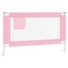 Sponda Letto di Sicurezza per Bambini Rosa 120x25 cm in Tessuto