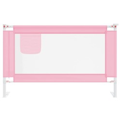 Sponda Letto di Sicurezza per Bambini Rosa 120x25 cm in Tessuto