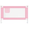 Sponda Letto di Sicurezza per Bambini Rosa 120x25 cm in Tessuto