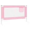 Sponda Letto di Sicurezza per Bambini Rosa 120x25 cm in Tessuto