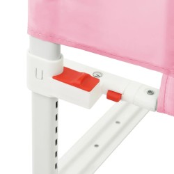 Sponda Letto di Sicurezza per Bambini Rosa 120x25 cm in Tessuto