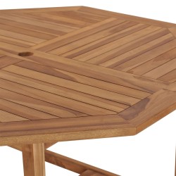   Tavolo Pranzo da Giardino Ø110x110x75 cm Legno Massello di Teak