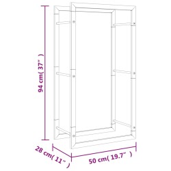 Portalegna 50x28x94 cm in Acciaio Inossidabile