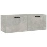   Mobile Pensile Grigio Cemento 100x36,5x35 cm Legno ingegnerizzato