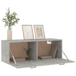   Mobile Pensile Grigio Cemento 100x36,5x35 cm Legno ingegnerizzato