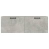   Mobile Pensile Grigio Cemento 100x36,5x35 cm Legno ingegnerizzato