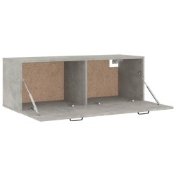   Mobile Pensile Grigio Cemento 100x36,5x35 cm Legno ingegnerizzato