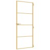 Porta Interni Sottile Oro 83x201,5cm Vetro Temperato Alluminio