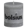 Bolsius Candele Rustiche Moccoli 6 pz 80x68 mm Grigio Chiaro