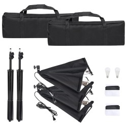   Kit per Studio Fotografico con Set di Luci e Fondale