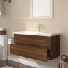 Mobile Bagno Lavabo Integrato Rovere Marrone Legno ingegnerizzato