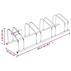 Portabici per 4 Biciclette Acciaio Zincato