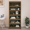   Libreria Marrone Miele 80x35x183 cm in Legno Massello di Pino