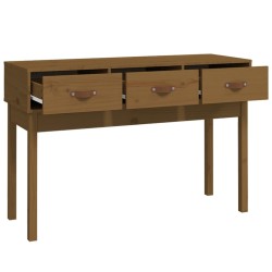   Tavolo Consolle Miele 114x40x75 cm in Legno Massello di Pino