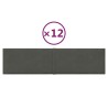    Pannelli Murali 12 pz Grigio Scuro 60x15 cm Velluto 1,08 m²