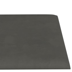    Pannelli Murali 12 pz Grigio Scuro 60x15 cm Velluto 1,08 m²