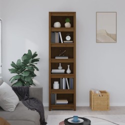   Libreria Marrone Miele 50x35x183 cm in Legno Massello di Pino