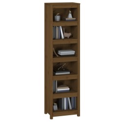   Libreria Marrone Miele 50x35x183 cm in Legno Massello di Pino