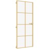 Porta Interni Sottile Oro 83x201,5cm Vetro Temperato Alluminio